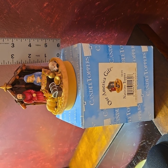 NIB - Our America Nativity Scene Candle Jar Topper - Baby Jesus!! - Picture 2 of 9